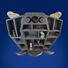 Raven Skull Gothic Triple Coffin Shelf: 3D Printed Crystal Display for Witchy Home Decor & Spooky Trinket Storage