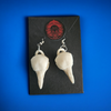 Raven Skull Earrings – 3D Printed Dangle Earrings, Gothic Bird Skull Jewellery, Dark Aesthetic Accessories